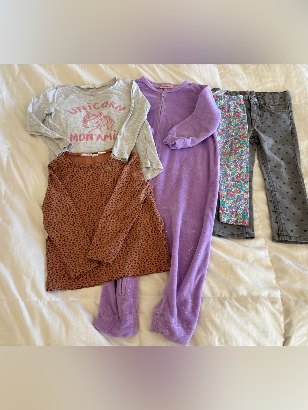 Toddler girls 2T Clothing Lot winter sleeper long sleeve Tops Pants